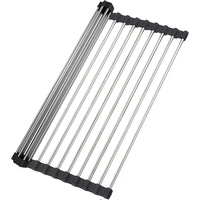 Foldable Roll Up Dish Drying Rack Multipurpose Over The Sink Drainer Rack Kitchen Draining Board