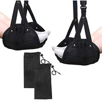 Foot Rest, Portable Travel Footrest Flight Carry-On , Black. (Two Packs)