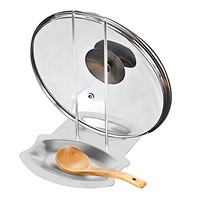 Lid and Spoon Rest, Lid Rest Holder Pan Pot Cover Lid Rack Kitchen Organizer
