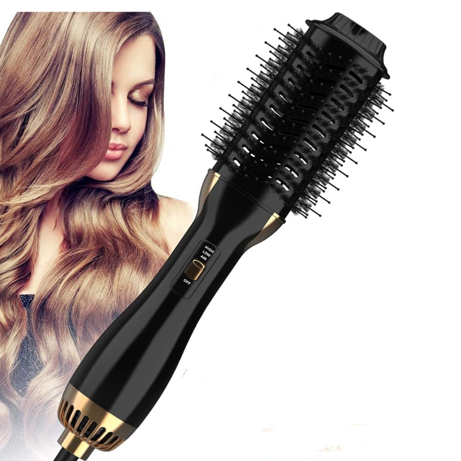 Hair Dryer Blow Brush, 4IN1 Blow Dryer One Step Hot Air Brush for All Hair Types