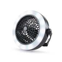 2 in 1 USB Portable Tent Lamp For Outdoor Camping Rechargeable With Hook LED Fan