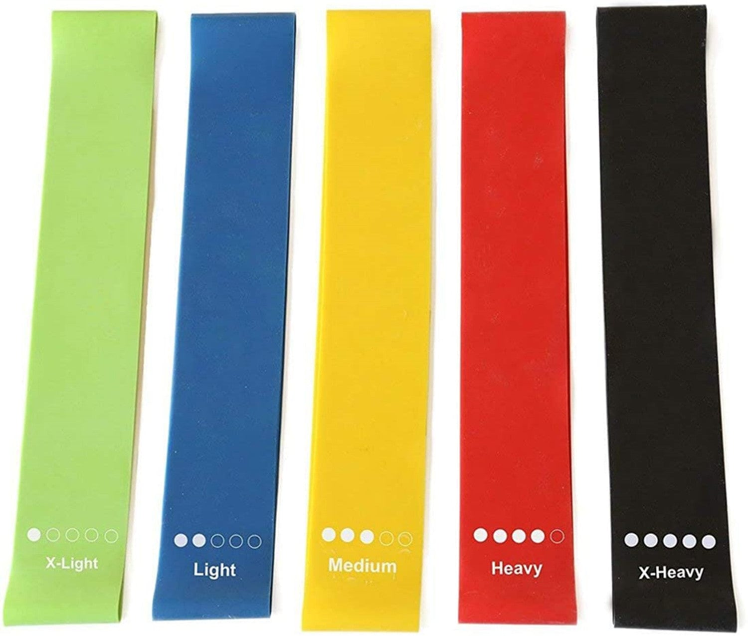 Resistance Loop Bands Set of 5 Exercise for Yoga Pilates and Strength