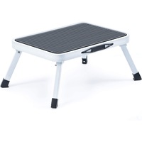 Step Stool,Folding One Step Ladder with Non-Slip Rubber Mat,Lightweight Steel Kitchen Stool,Holds up to 150KG