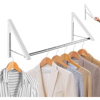 Detachable Wall Mount Clothes Rack Industrial Pipe Garment Bar Hanging Rod 2Base, Women's, Size: One Size