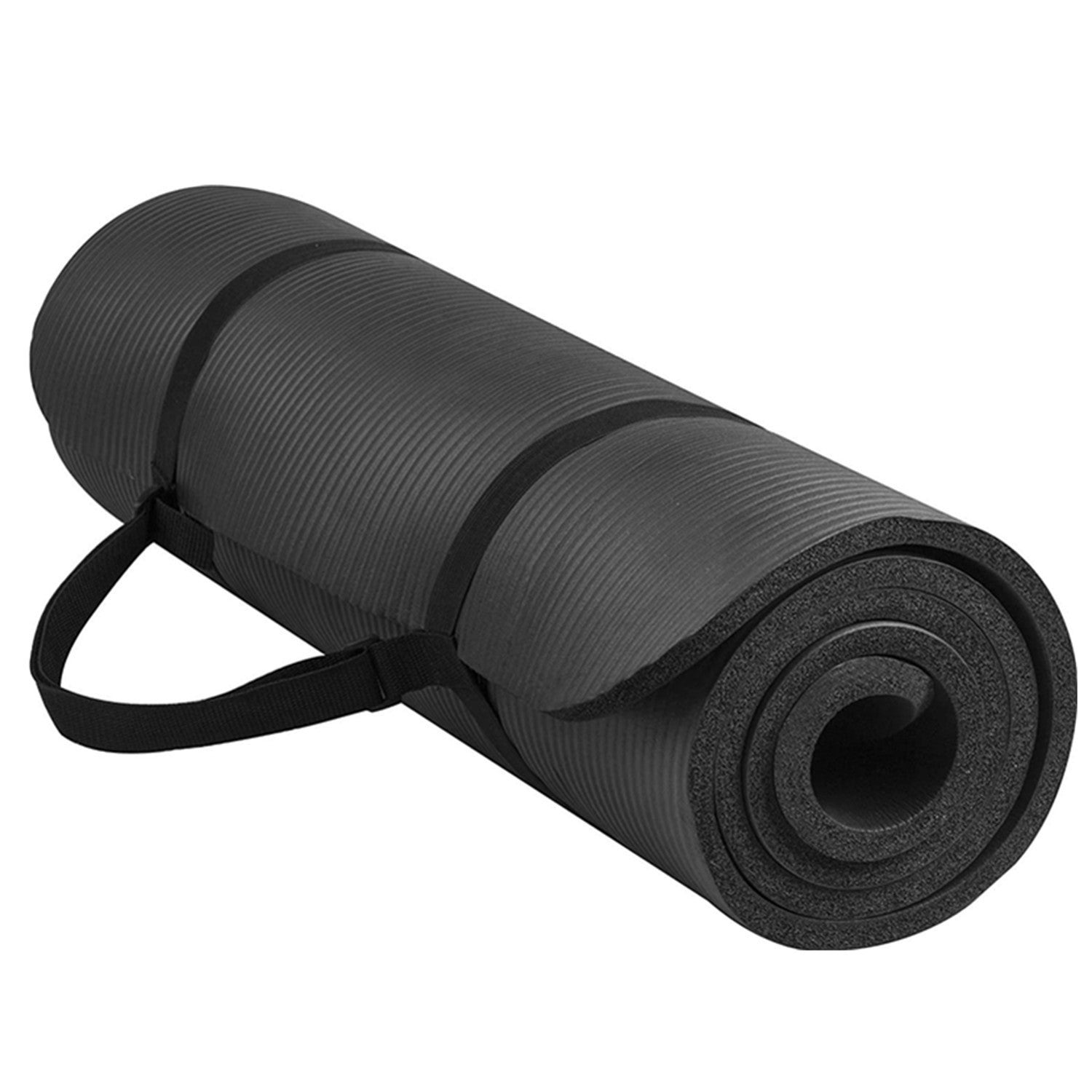 Yoga Mat, All-Purpose Exercise Yoga Mat, High Density Anti-Tear Exercise Yoga Mat and Knee Pad with Carrying Strap