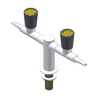Gentec DURALAB - Laboratory Fittings Laboratory Hob Mounted 2 way 180 Deg W/tube Nozzle - Gas