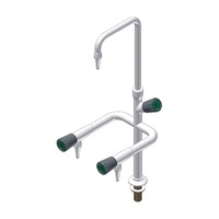 Gentec DURALAB - Laboratory Tapware Cold Water Single Temp 3 way W/tube Nozzle - Water- 3 star 8lpm
