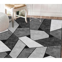 3D Abstract Grey Geometry Non-Slip Rug Mat 136