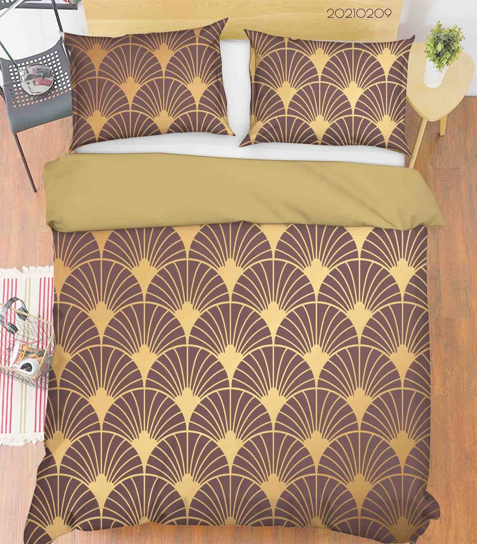3D Abstract Ornamental Geometric Pattern Quilt Cover Set Bedding Set Duvet Cover Pillowcases 305