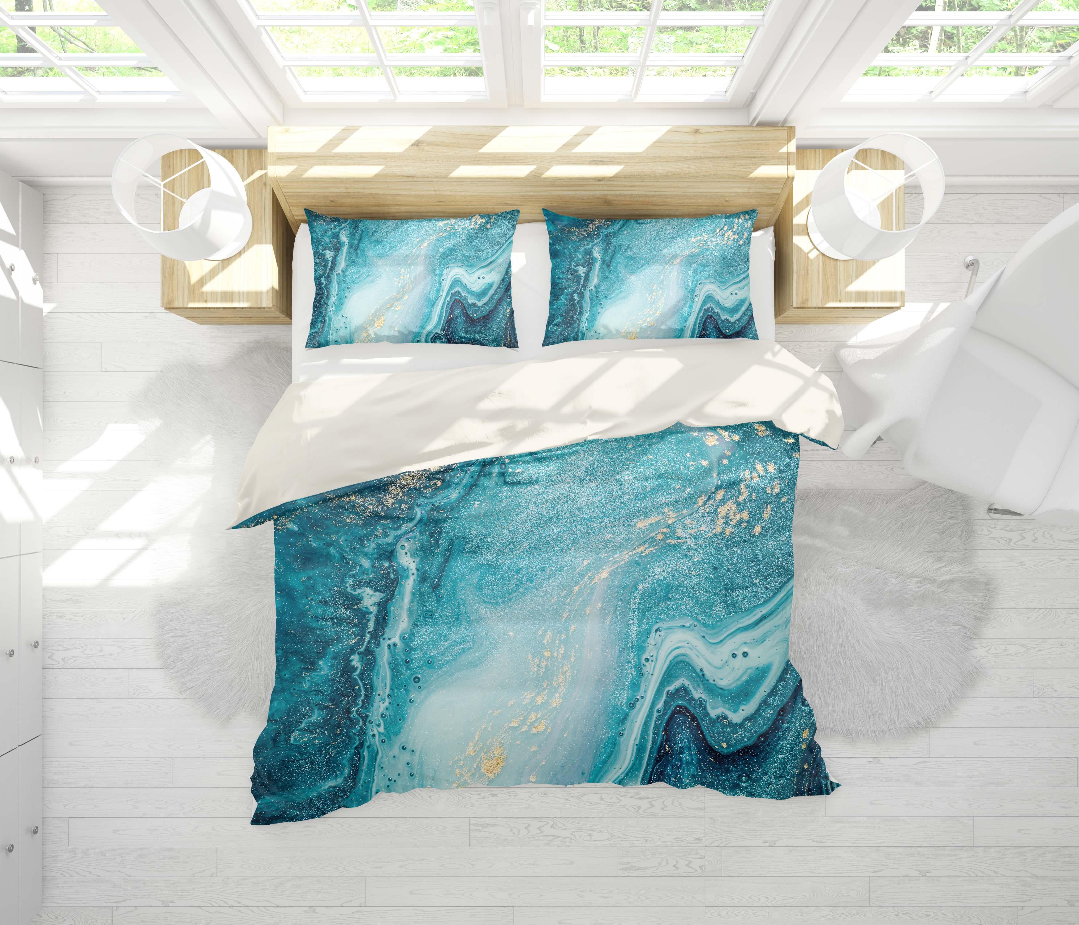 3D Abstract Ocean Marble Quilt Cover Sets Beddings Sets Pillowcases