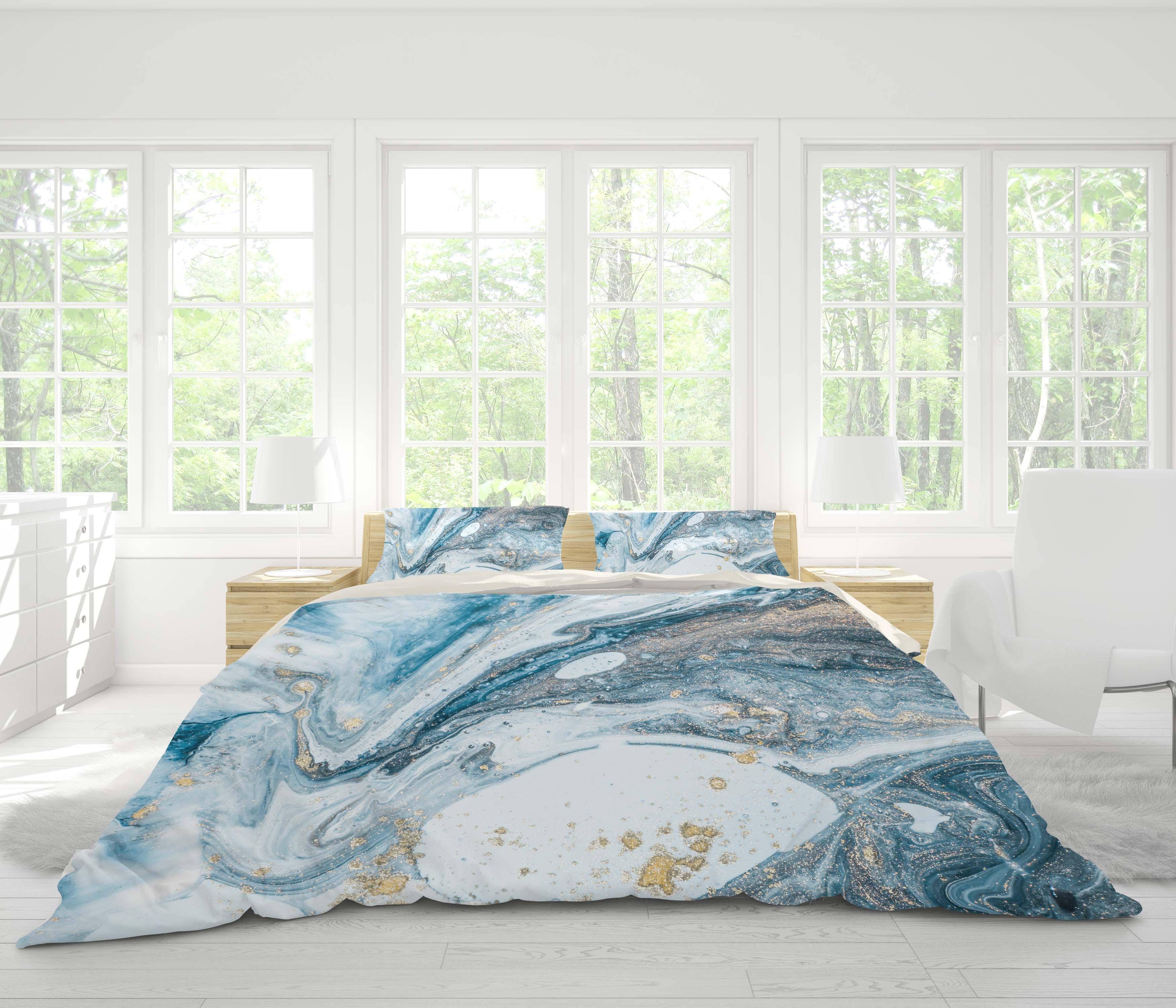 3D Blue Marble Texture Quilt Cover Set Bedding Set Pillowcases 112