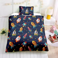 3D Cartoon Rocket Quilt Cover Set Bedding Set Pillowcases 62
