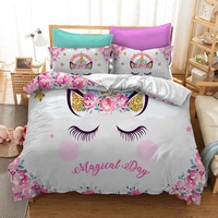 3D Cartoon The unicorn Quilt Cover Set Bedding Set Pillowcases