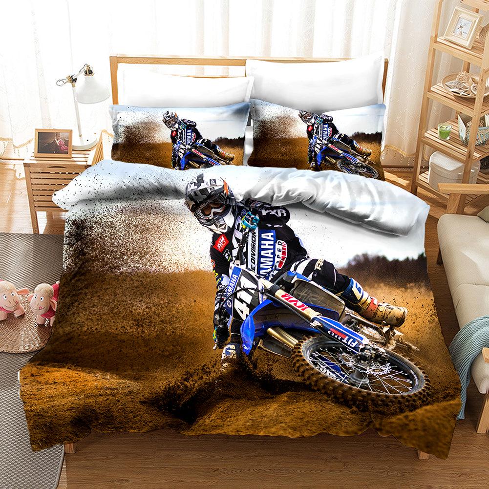 3D Off-road Racing Quilt Cover Set Bedding Set Pillowcases 233
