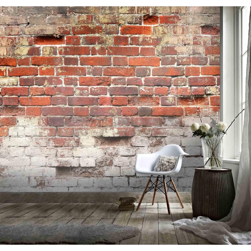 Buy 3D Old, Red brick Wallpaper - MyDeal