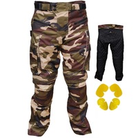 RIDERACT® Men Cordura Motorcycle Pant Waterproof TARZAN Camouflage Green