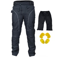 RIDERACT® Men Cordura Waterproof Motorcycle Pant for Riding Titan Black Motorbike Pant