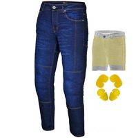 RIDERACT® Men's Motorcycle Jeans for Riding Dark Blue Reinforced with Aramid Fiber
