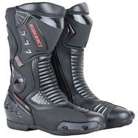 RIDERACT® Mens Road Motorcycle Boots Black Race Ready Moto Sports Boots