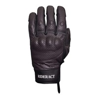 RIDERACT® Mens Leather Motorcycle Gloves BRONA Riding Gloves