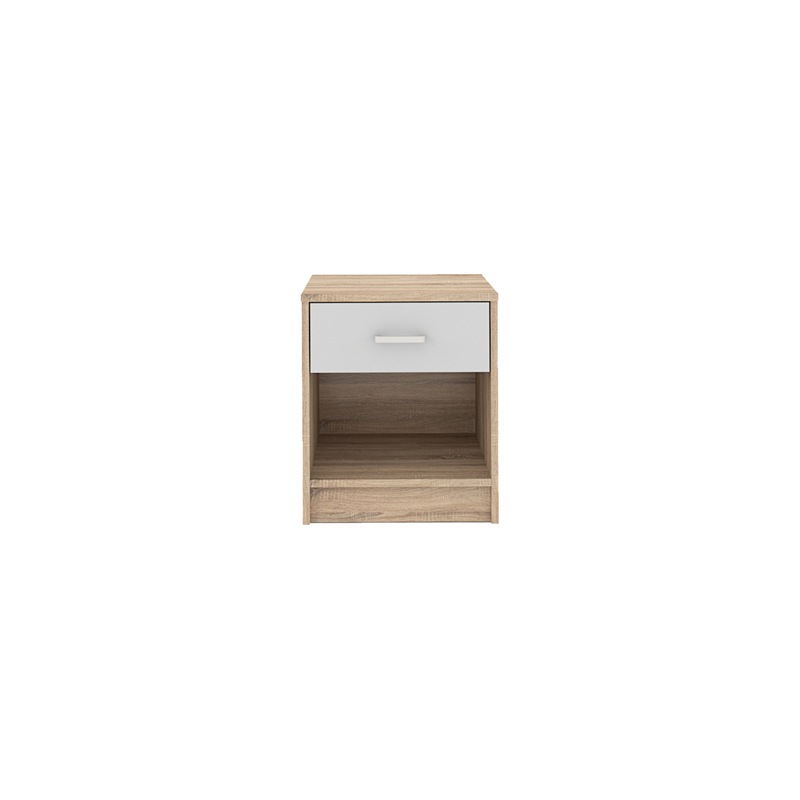Buy Ivan Bedside Table Oak/Light Grey MyDeal