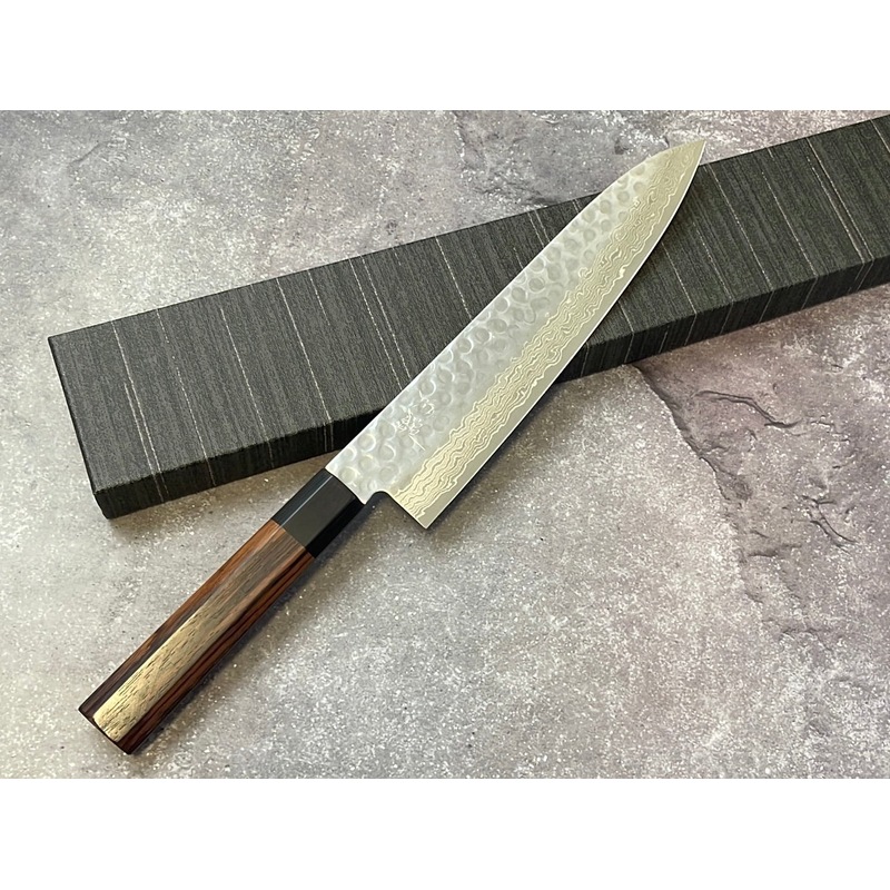 Buy Yoshimune Gyuto Damascus Hammered Finish Knife 210 mm (9.4 in