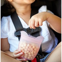 Zip Top Baby Snack Container Pig Pink 118ml