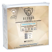 100% Cotton Allergy, Dust Mite and Bed Bug Pillow Cover - Encasement