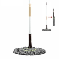 BOOMJOY F6 Hand Free Twist Mop Microfibre Head Self Wringing Adjustable Pole