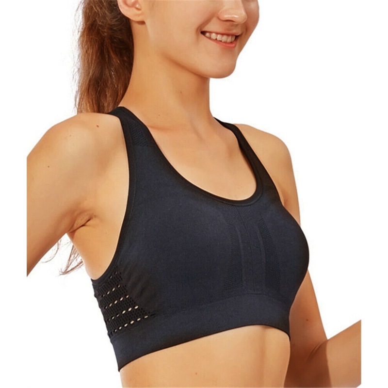Buy SEMATH Supportive Cross Back Padded Sports Bra Running/Fitness/Gym