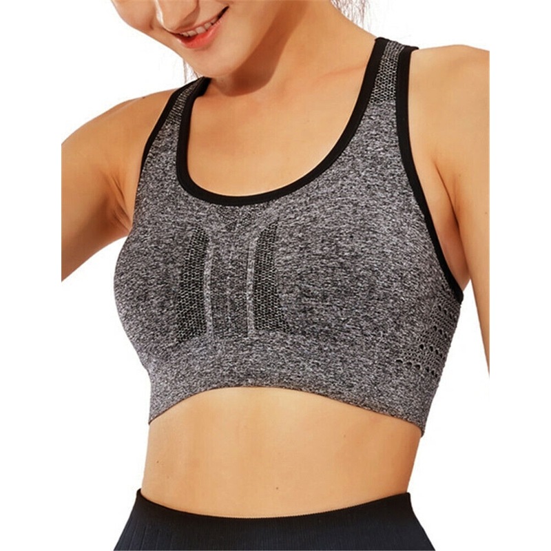 Buy SEMATH Supportive Cross Back Padded Sports Bra Running/Fitness/Gym