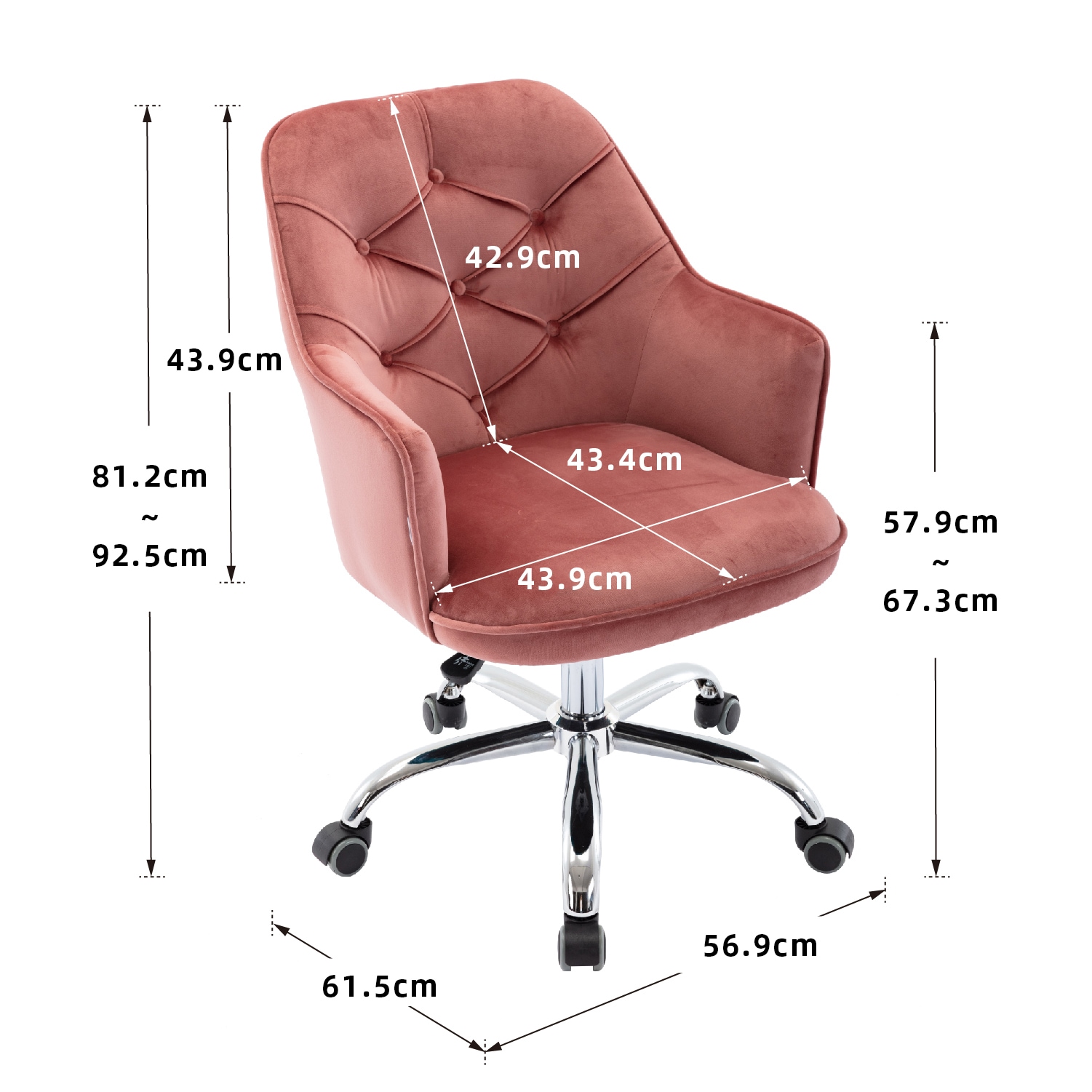 Buy Velvet Home Office Chair Modern Velvet Swivel Desk Chair Height   Velvet Office Chair Modern Velvet Swivel Desk Chair Height Adjustable Armchair 3052698 23 