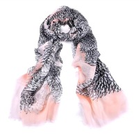 Womens Scarf Lightweight Leopard Floral Print Fashion Scarves Wrap Stole Shawl