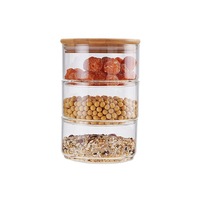 Woody Handblown Stackable Storage Jar
