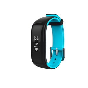 0.86inch OLED P1 Heart Rate Blood Pressure Monitor Waterproof bluetooth Smart Watch For iphone X 8/8 BLUE COLOR