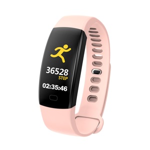 0.96" Color Screen 3ATM Waterproof Smart Bracelet Pedometer Sleep Monitor Fitness Smart Watch PINK COLOR