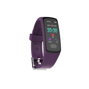 0.96inch Color Screen Blood Pressure Heart Rate Monitor Sport bluetooth Smart Wristband Watch-PURPLE