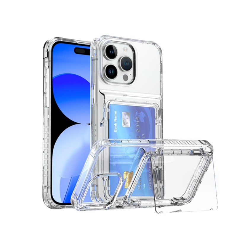 Buy 014 Transparent Phone Case Flip Protective Cover for iPhone15 Pro