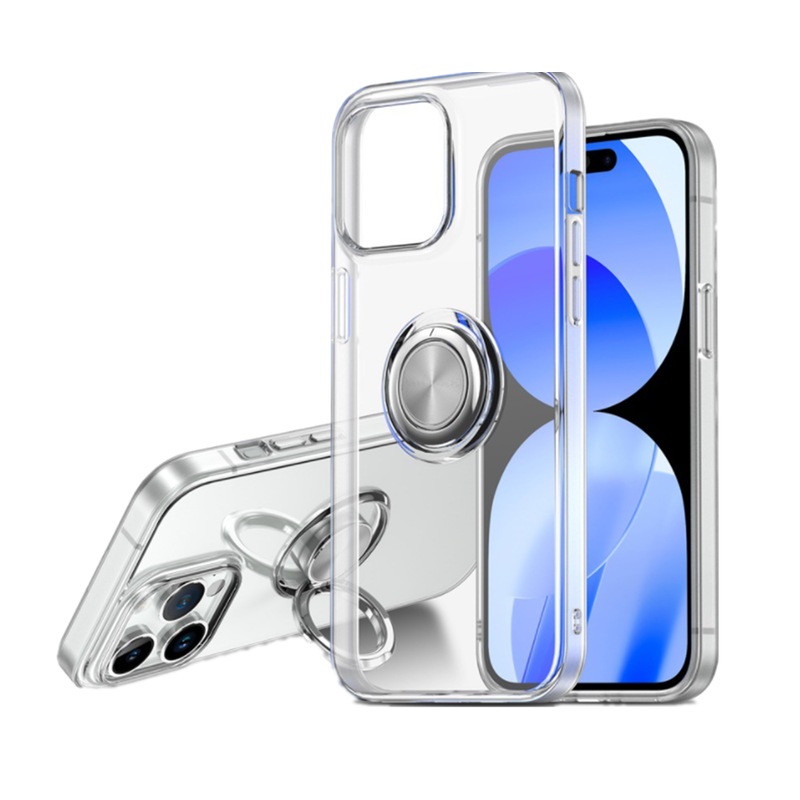 Buy 016 Transparent Phone Case Ring Holder Soft Case for iPhone15 Pro