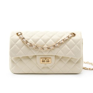 044 Fashion Chain Diamond Grid Bag Single Shoulder Crossbody Bag Small Square Bag