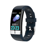 1.08 Color Screen Smart Bracelet Can Measure Temperature and Waterproof Bracelet To Monitor Blood Pressure and Oxygen-Blue