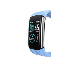 1.08inch Color Screen Blood Pressure Heart Rate Monitor Sport Bluetooth Smart Wristband Watch-BLUE