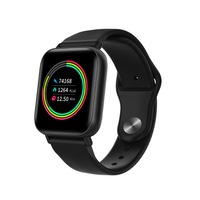 1.3-inch Color Screen Waterproof Smart Watch Full Screen Touch Monitoring Sports Bracelet-Black