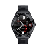1.3 Inch Color Smart Watch Fashionable Multi-function Bluetooth Watch Measurable ECG Support Offline Payment-Black