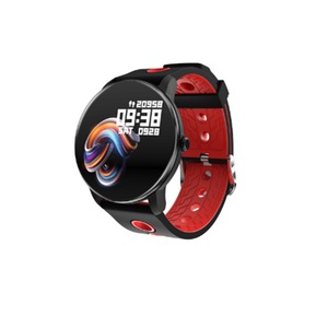 1.3-inch Smart Bracelet Bluetooth Full-screen Touch Metal Appearance Watch for Heart Rate Blood Pressure Sleep Monitoring-Red