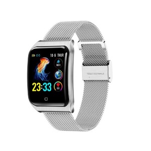 1.3inch Color Screen Blood Pressure Heart Rate Monitor Sport bluetooth Smart Wristband Watch-SILVER