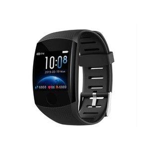 1.3inch Color Screen Blood Pressure Heart Rate Monitor Sport bluetooth Smart Wristband Watch-BLACK
