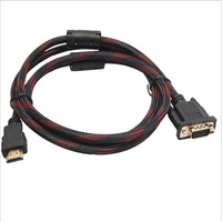 1.5M HDMI to 15 Pin VGA Converter Adapter HDMI Cable Cord Wire for PC Computer Desktop Laptop Tablet Full HD 1080P HDTV Monitor