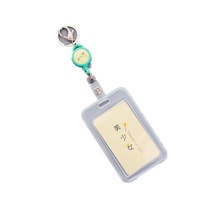 1 Pcs Telescopic Transparent Unicorn Card Holder Cute Animal Keyring ID Bus Card Holders Stationery Gift Badge Stationery