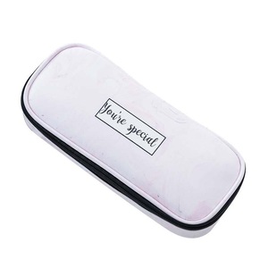1 Piece Cute Marble Pattern Pencil Bag Box PU Leather Pencil Case Waterproof Stationery Pouch Office School Supplies